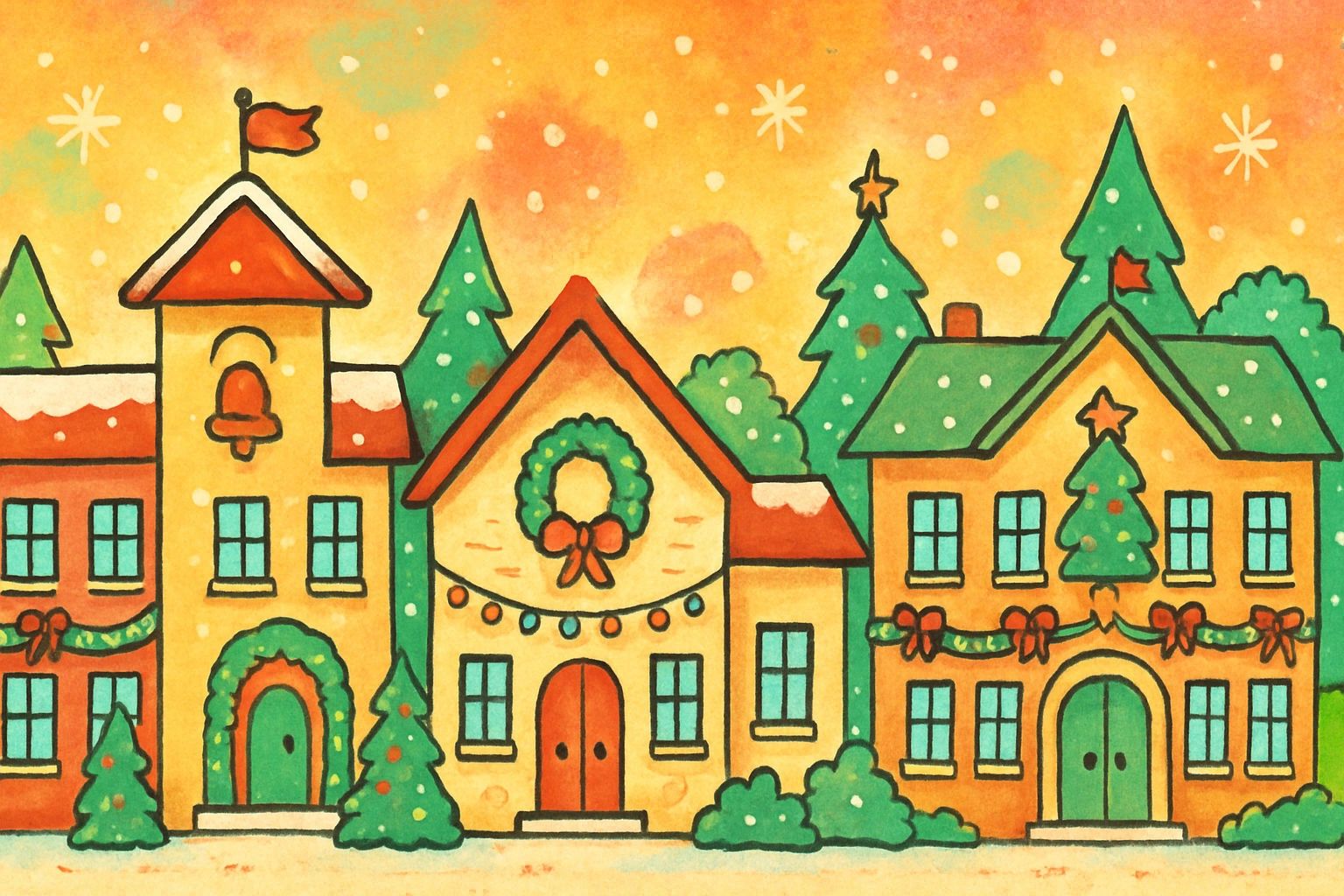 Hand-drawn illustration in the Give a Turkey style